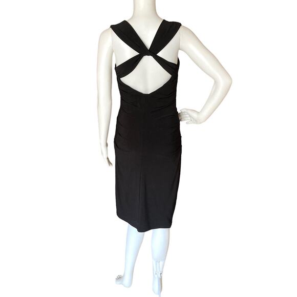 Laundry by Shelli Segal Square Neck Jersey Bodycon Dress Size 6 Retro Pinup - Picture 2 of 10